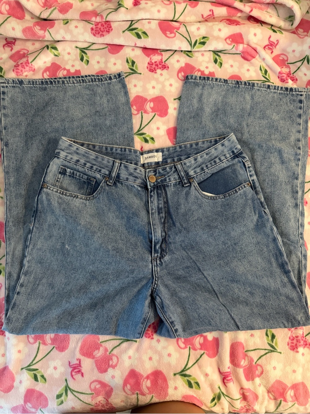 BAMBOO Light Blue Straight Leg Women’s Jeans